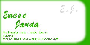 emese janda business card